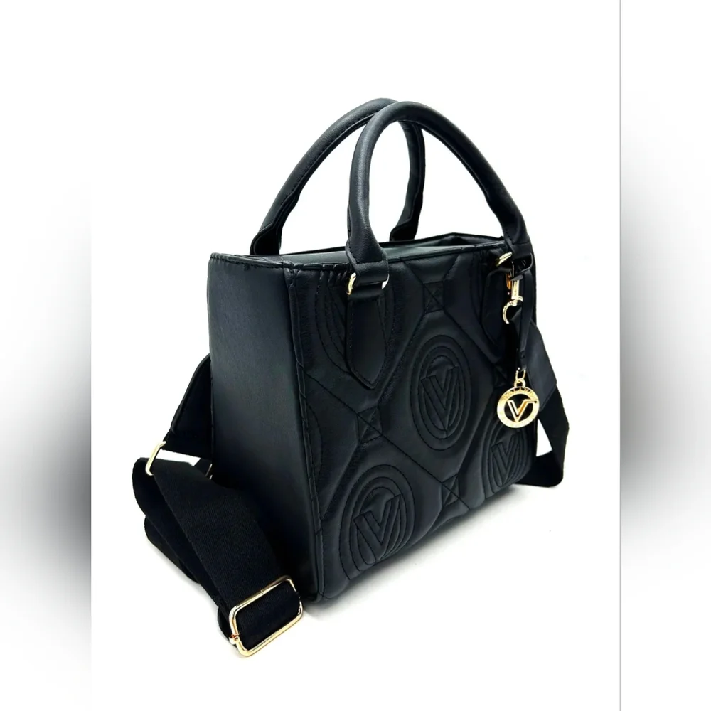 Valentino Orlandi Small Quilted Tote - Black - NWT Vegan 💥 - Picture 3 of 6